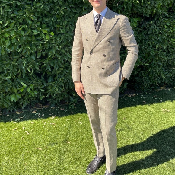 SUIT SUPPLY BROWN CHECKERED SUIT - Picture 2 of 12